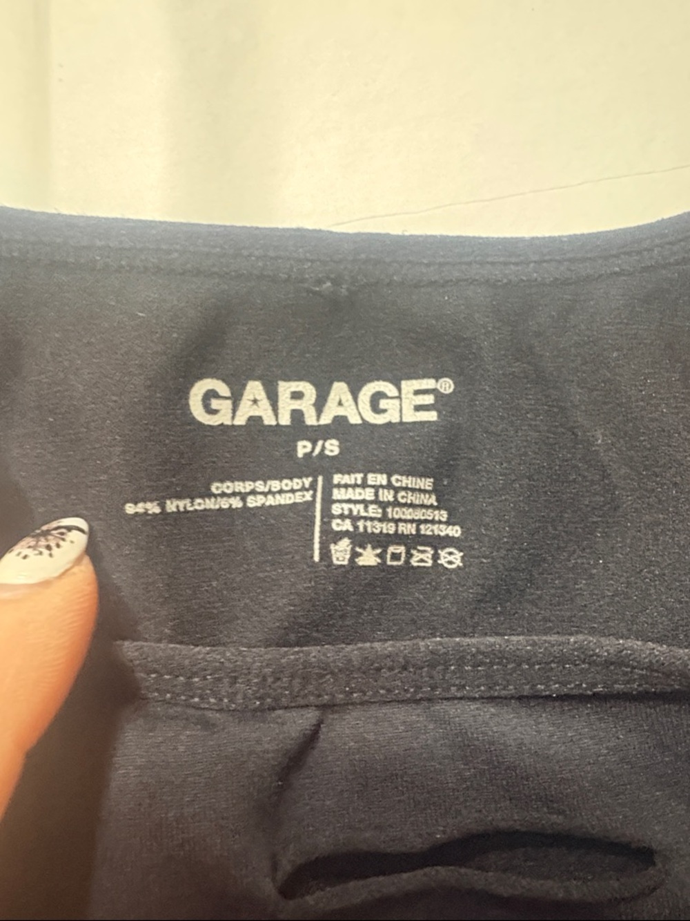 Garage Black Sleeveless Cutout Crop Top - Picture 5 of 5